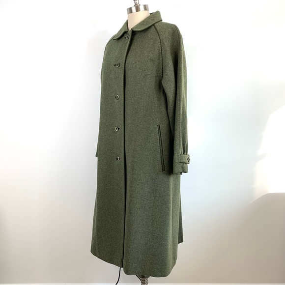 Vintage Jackets & Blazers - Vintage Women's Austrian Resi Hammerer Green Overcoat Jacket Loden Size L EU 46